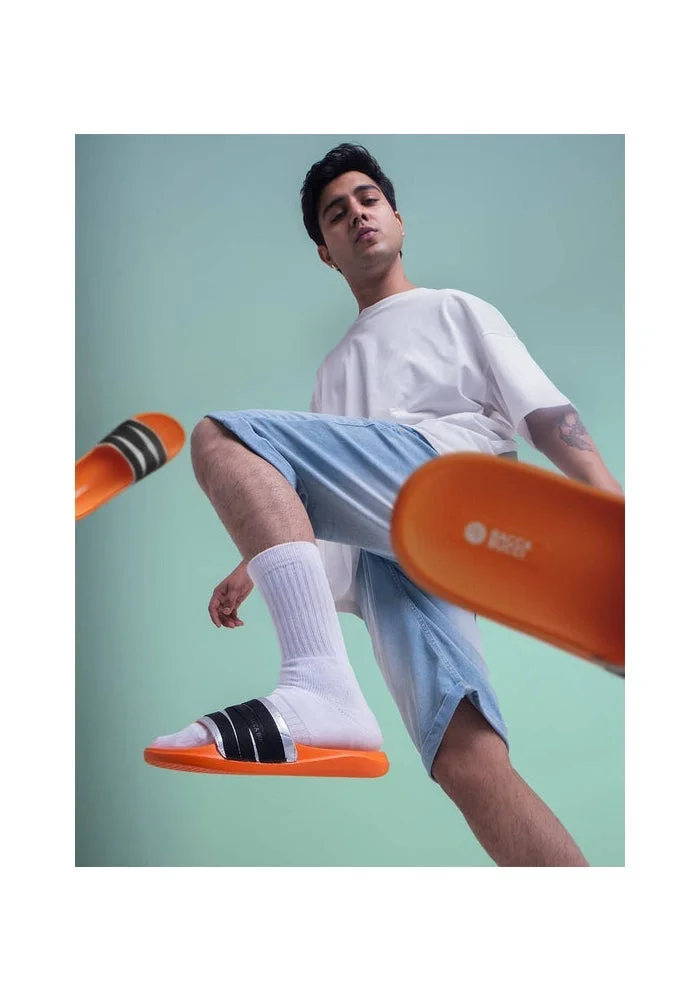 Bacca Bucci Solar Orange Galaxy Slides – Ultra-Comfort EVA Slip-Ons for Men | Best Price UAE